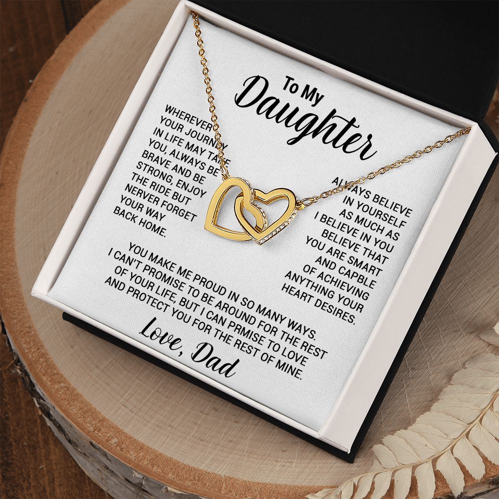 To My Daughter Necklace, Gift For Daughter From Dad, Daughter Father Necklace