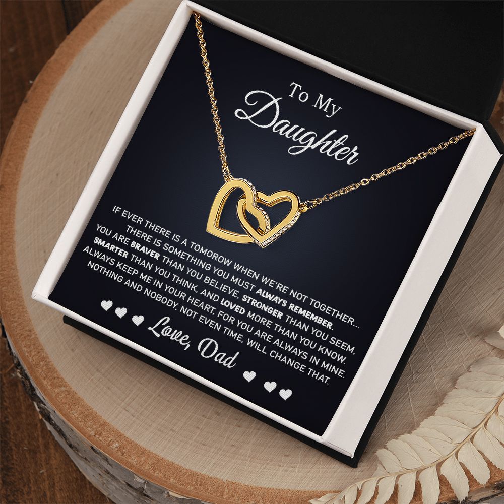 To My Daughter Necklace, Birthday Gift For Daughter From Dad, Graduation Jewelry