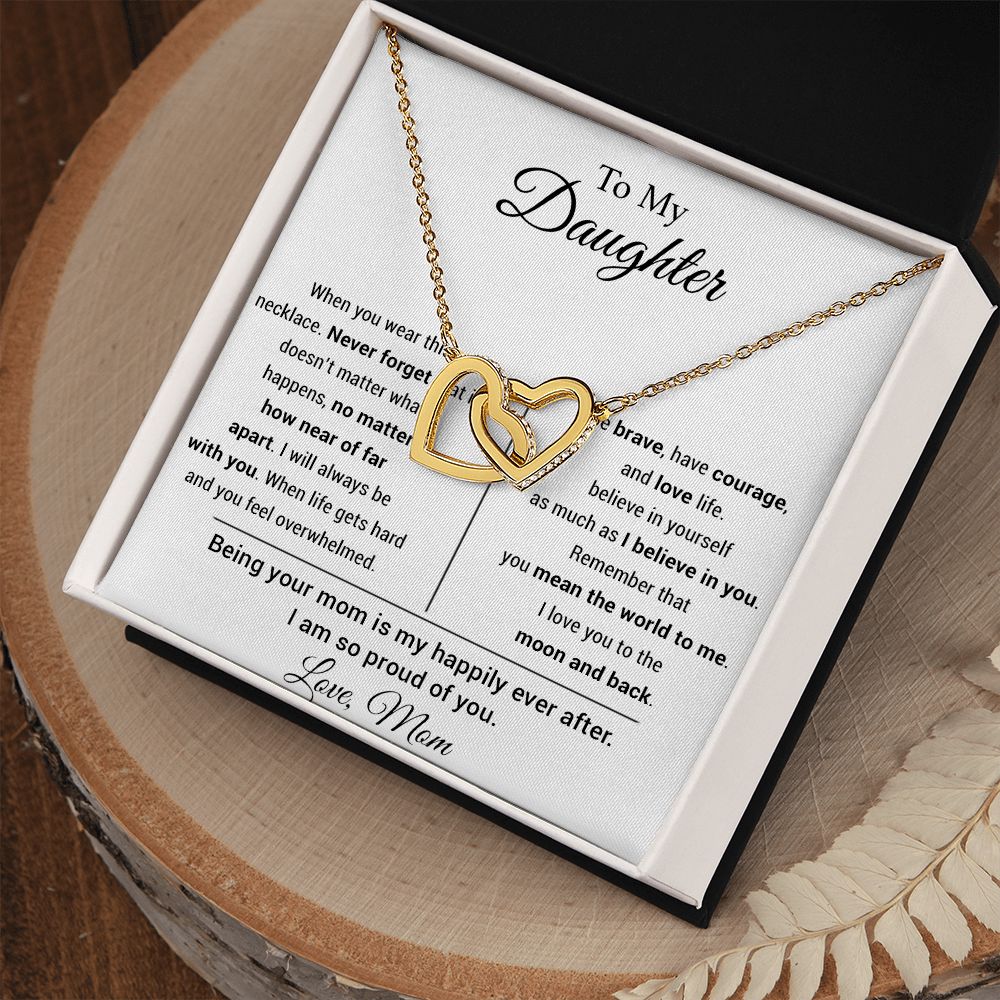 To My Daughter Necklace, Gift For Daughter From Mom, Daughter Mother Necklace555