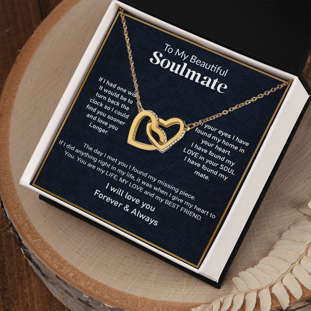 To My Soulmate Necklace, Gift For Her, Gift For Soulmate, Valentine's Gift for My Wife Girlfriend