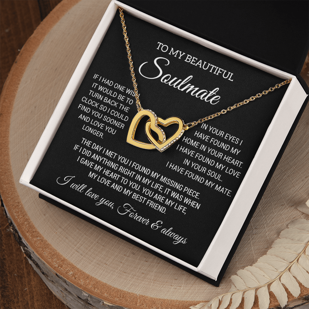 To My Soulmate Necklace, Gift For Wife Girlfriend From Husband, Birthday Gift