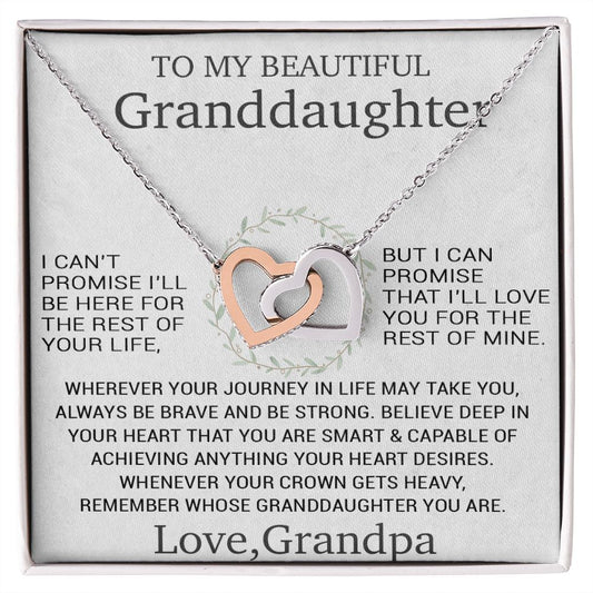 To My Granddaughter Necklace, Birthday Gift For Granddaughter, Birthday Gifts