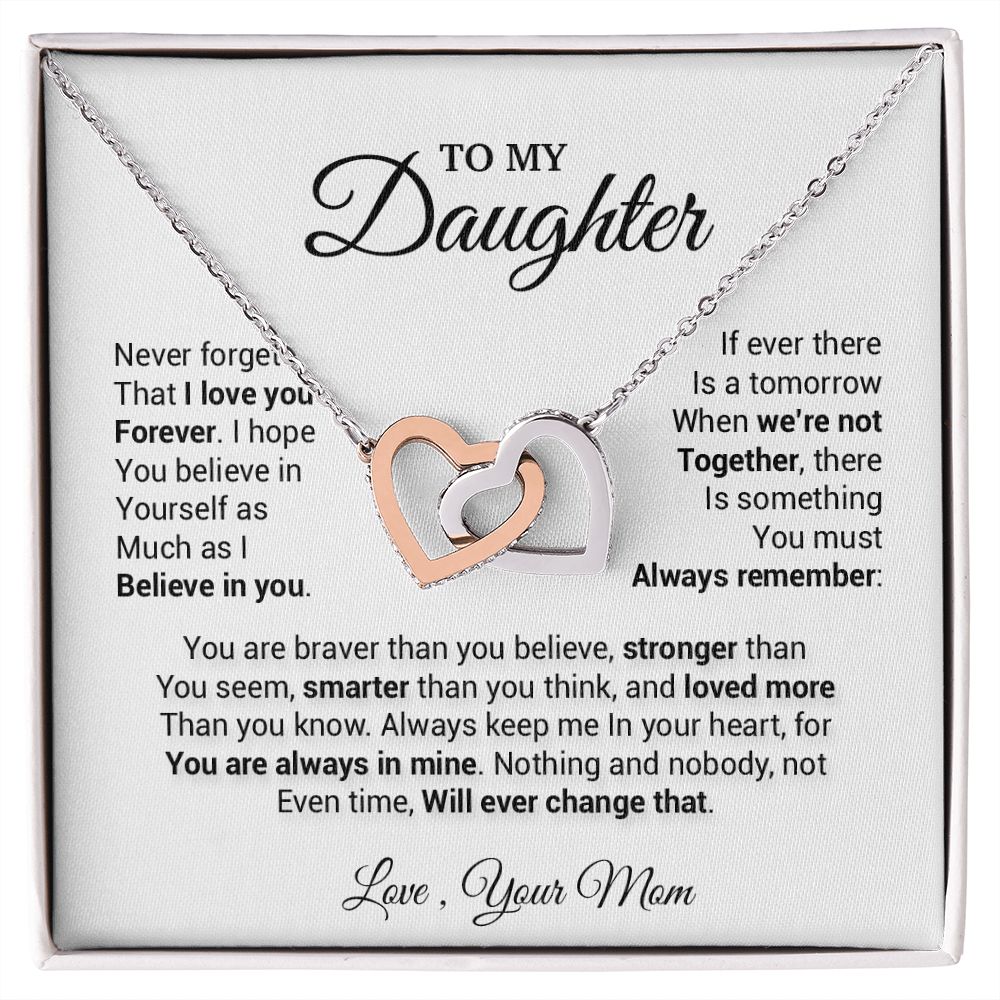 To My Daughter Necklace, Daughter Mother Necklace, Daughter Gift From Mom