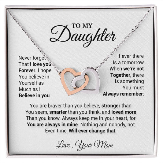To My Daughter Necklace, Daughter Mother Necklace, Daughter Gift From Mom
