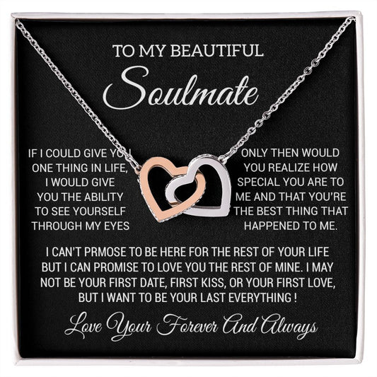 To My Soulmate Necklace, Soulmate Birthday, Soulmate Anniversary Gift