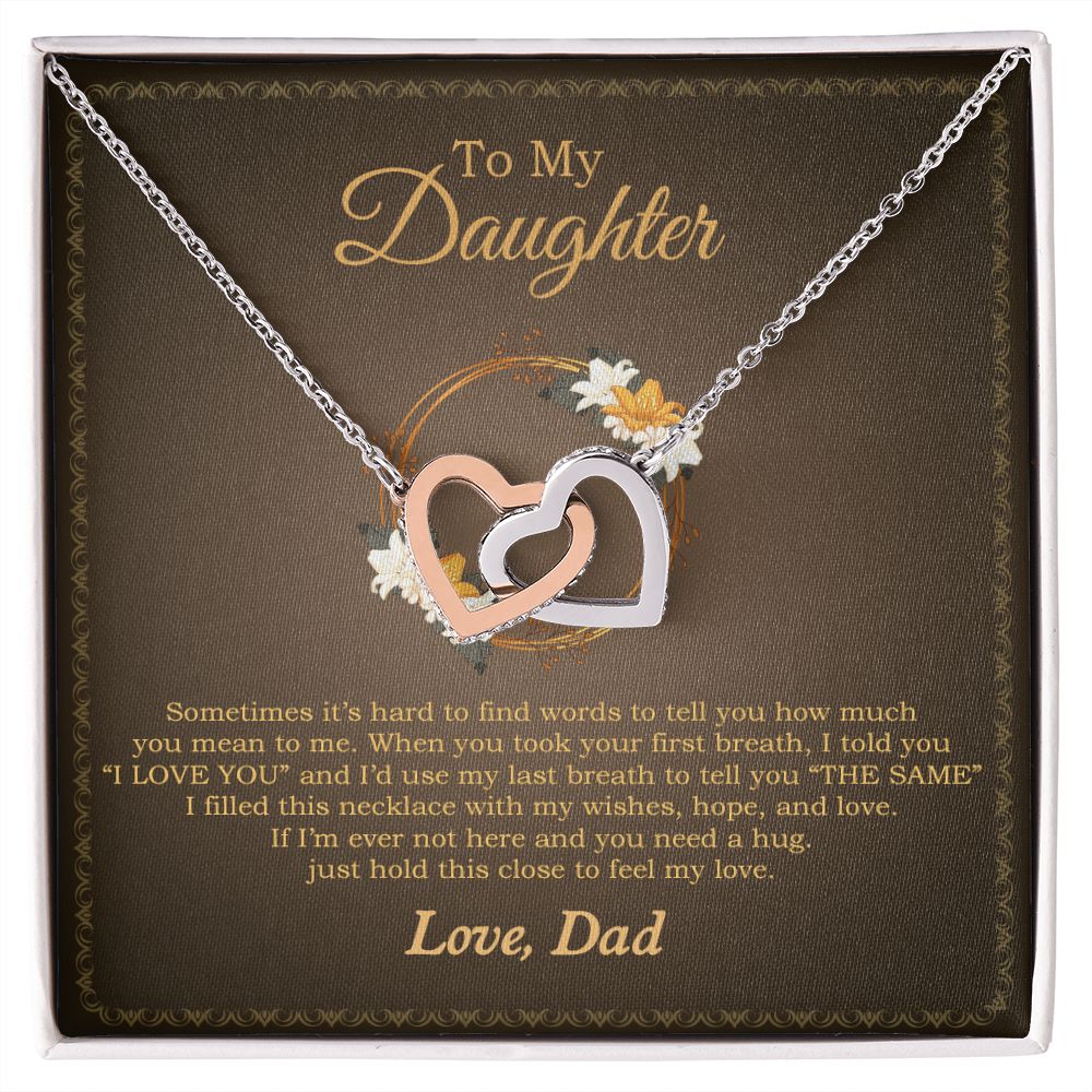 To My Daughter Necklace, Gift For Daughter From Dad, Daughter Father Necklace