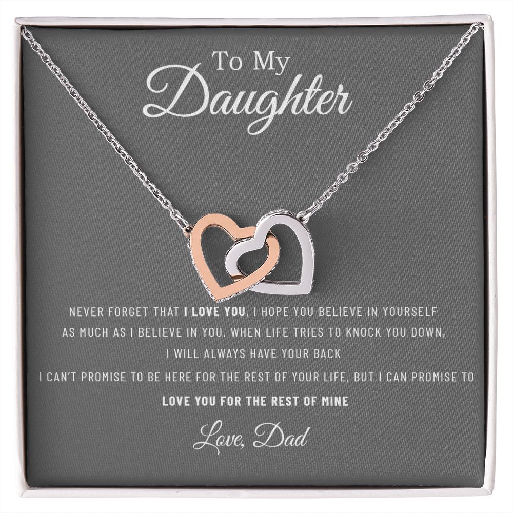 To My Daughter Necklace, Gift For Daughter From Dad, Daughter Father Necklace88