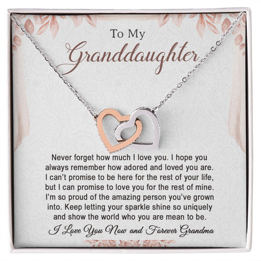To My Granddaughter Necklace, Birthday Gift For Granddaughter, Birthday Gifts