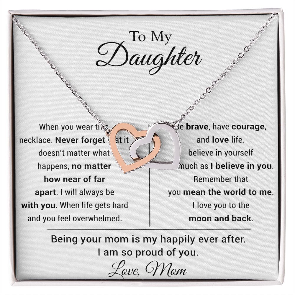 To My Daughter Necklace, Gift For Daughter From Mom, Daughter Mother Necklace555