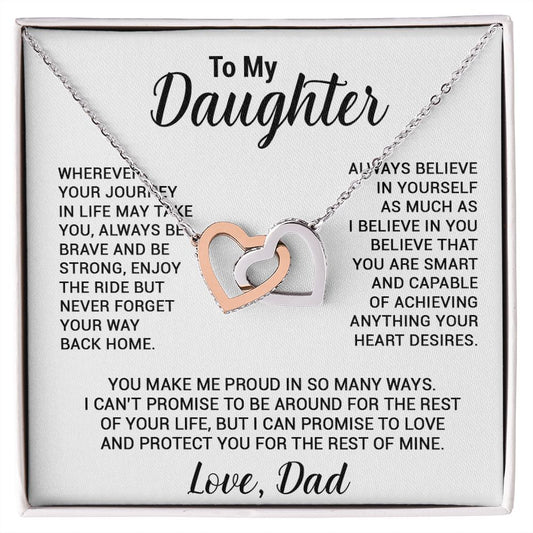 To My Daughter Necklace, Gift For Daughter From Dad, Daughter Father Necklace_NEW
