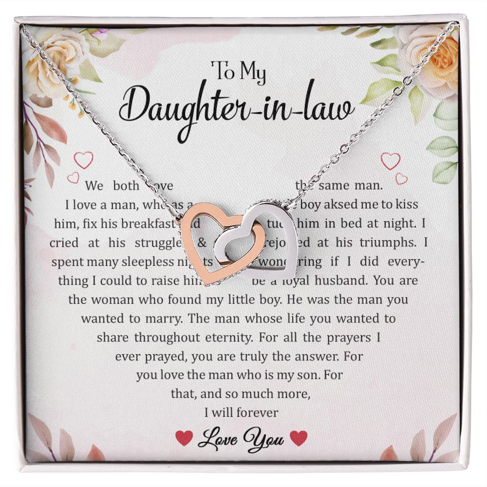 To My Daughter-In-Law Necklace, Jewelry From Mother-In-Law, Birthday Gift