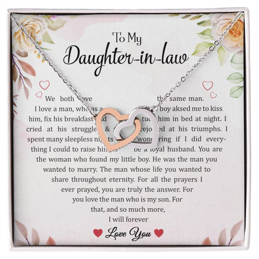 To My Daughter-In-Law Necklace, Jewelry From Mother-In-Law, Birthday Gift
