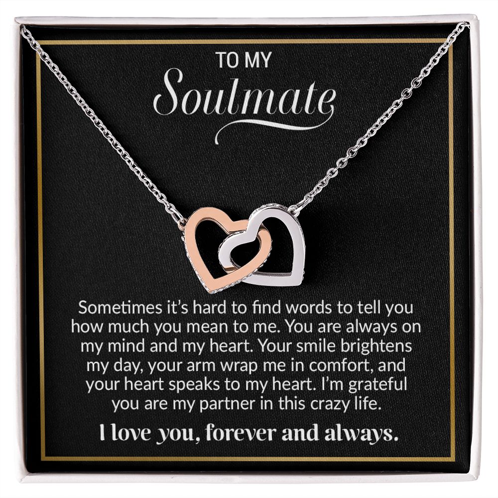 To My Soulmate Necklace, Valentine Gift For Her, Gift For Soulmate