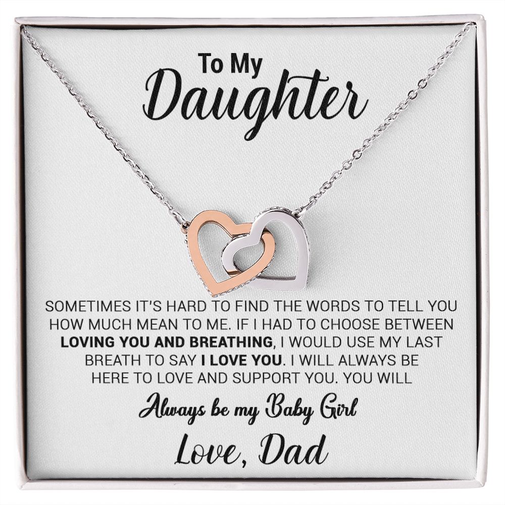To My Daughter Necklace, Gift For Daughter From Dad, Daughter Father Necklace