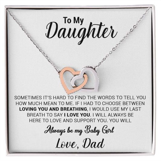 To My Daughter Necklace, Gift For Daughter From Dad, Daughter Father Necklace