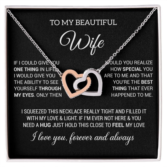Wife Necklace Gift From Husband To My Badass Wife Crown Love Knot