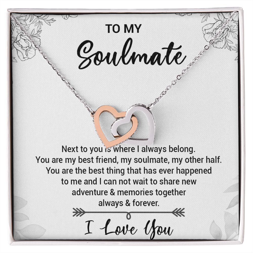 To My Soulmate Necklace Gift For Girlfriend Wife Birthday Gifts Christmas Gifts