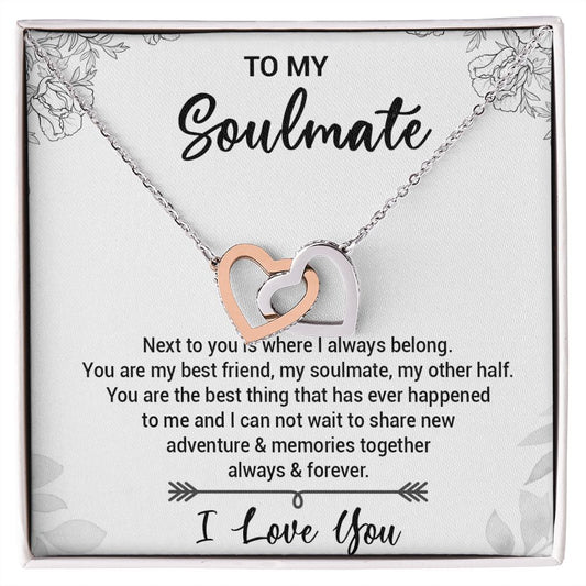 To My Soulmate Necklace Gift For Girlfriend Wife Birthday Gifts Christmas Gifts