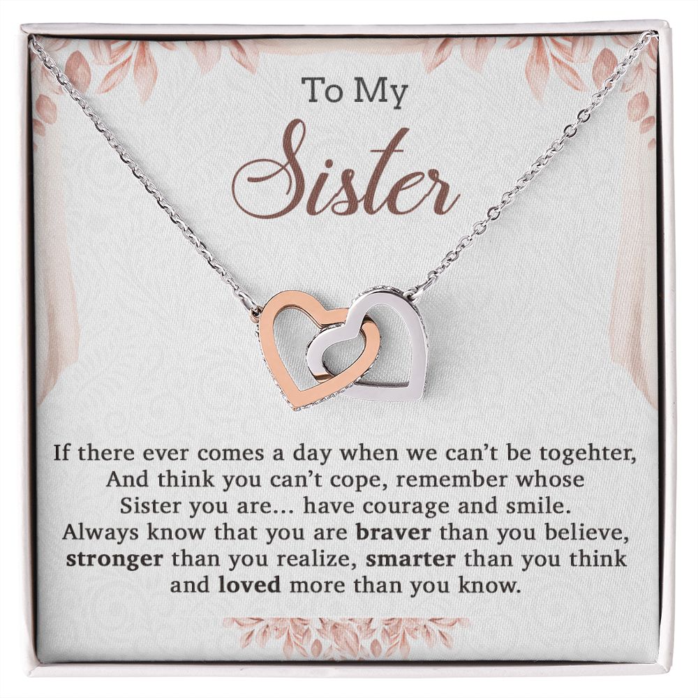 To My Sister Necklace, Brother to Sister, Birthday gift For Sister from Brother
