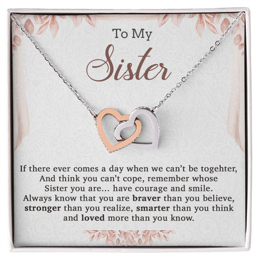 To My Sister Necklace, Brother to Sister, Birthday gift For Sister from Brother