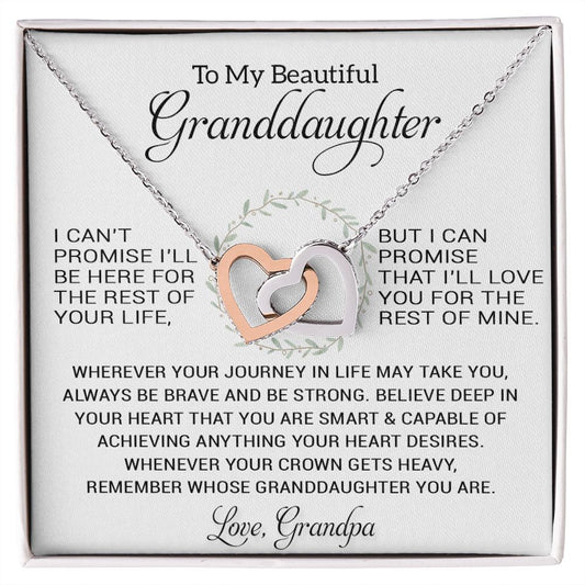 To My Granddaughter Necklace, Birthday Gift For Granddaughter, Birthday Gifts