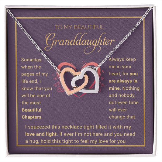 Granddaughter Necklace - Granddaughter Gifts From Grandpa Grandma