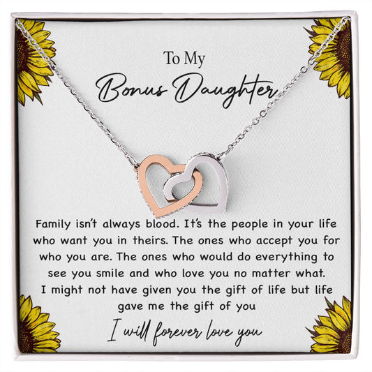To my Bonus Daughter Necklace, Bonus Daughter, Step Daughter Gift