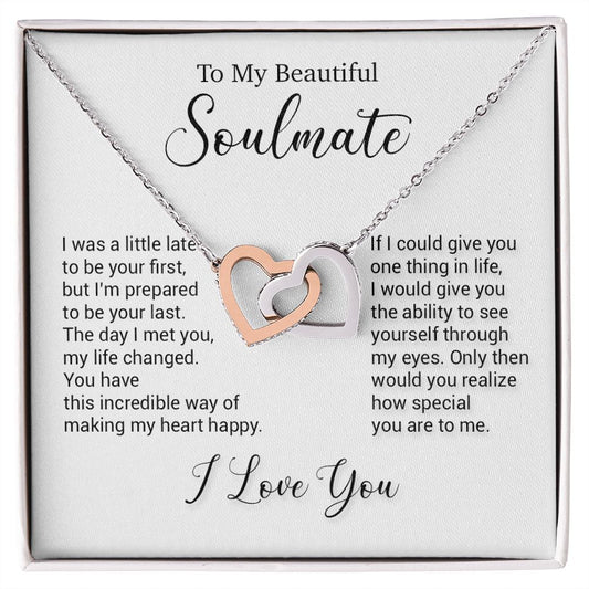 To My Soulmate Necklace, Valentine Gift For Her, Gift For Soulmate, Gift For Her