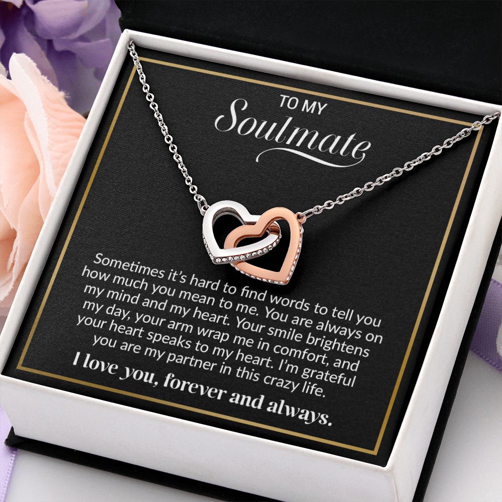 To My Soulmate Necklace, Valentine Gift For Her, Gift For Soulmate