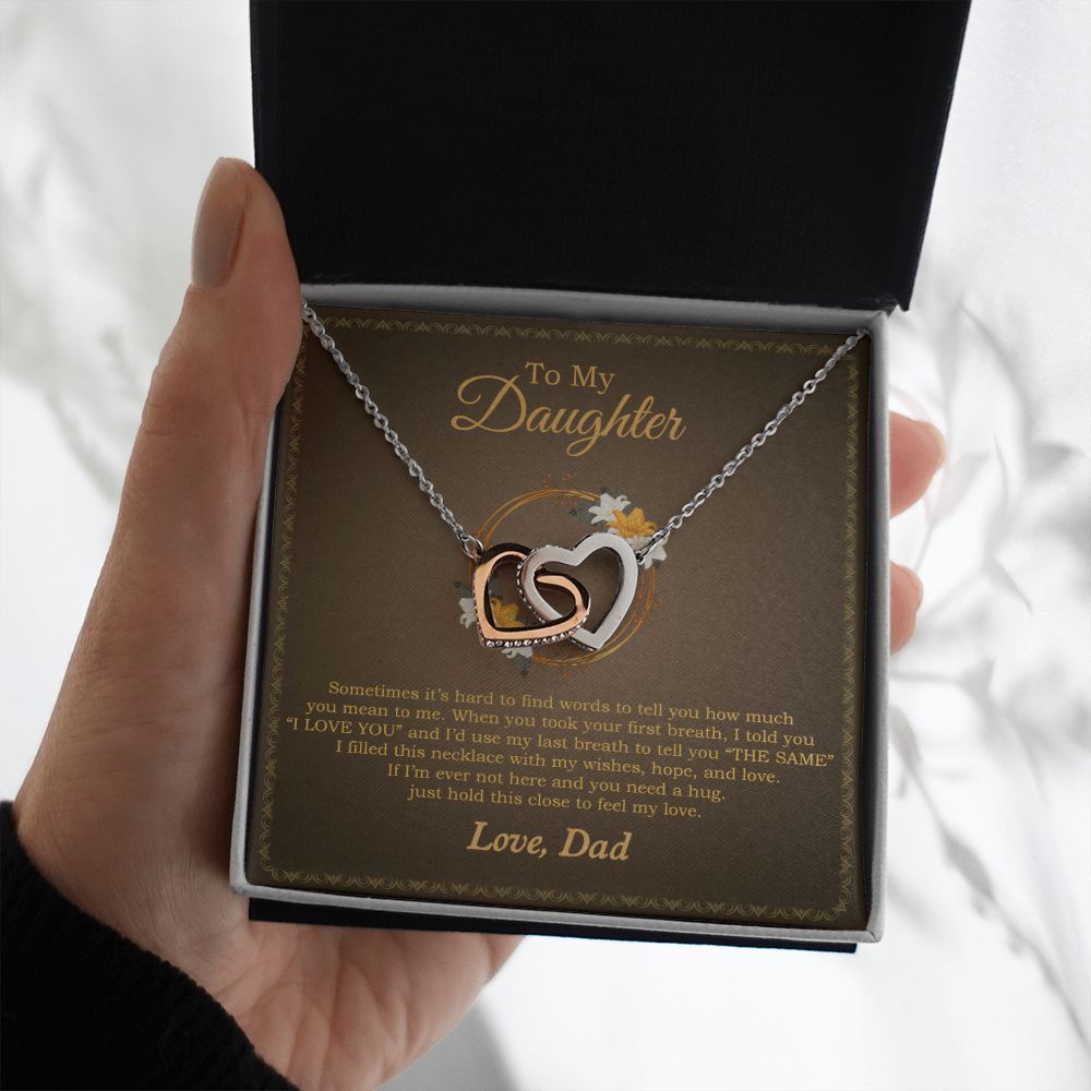 To My Daughter Necklace, Gift For Daughter From Dad, Daughter Father Necklace