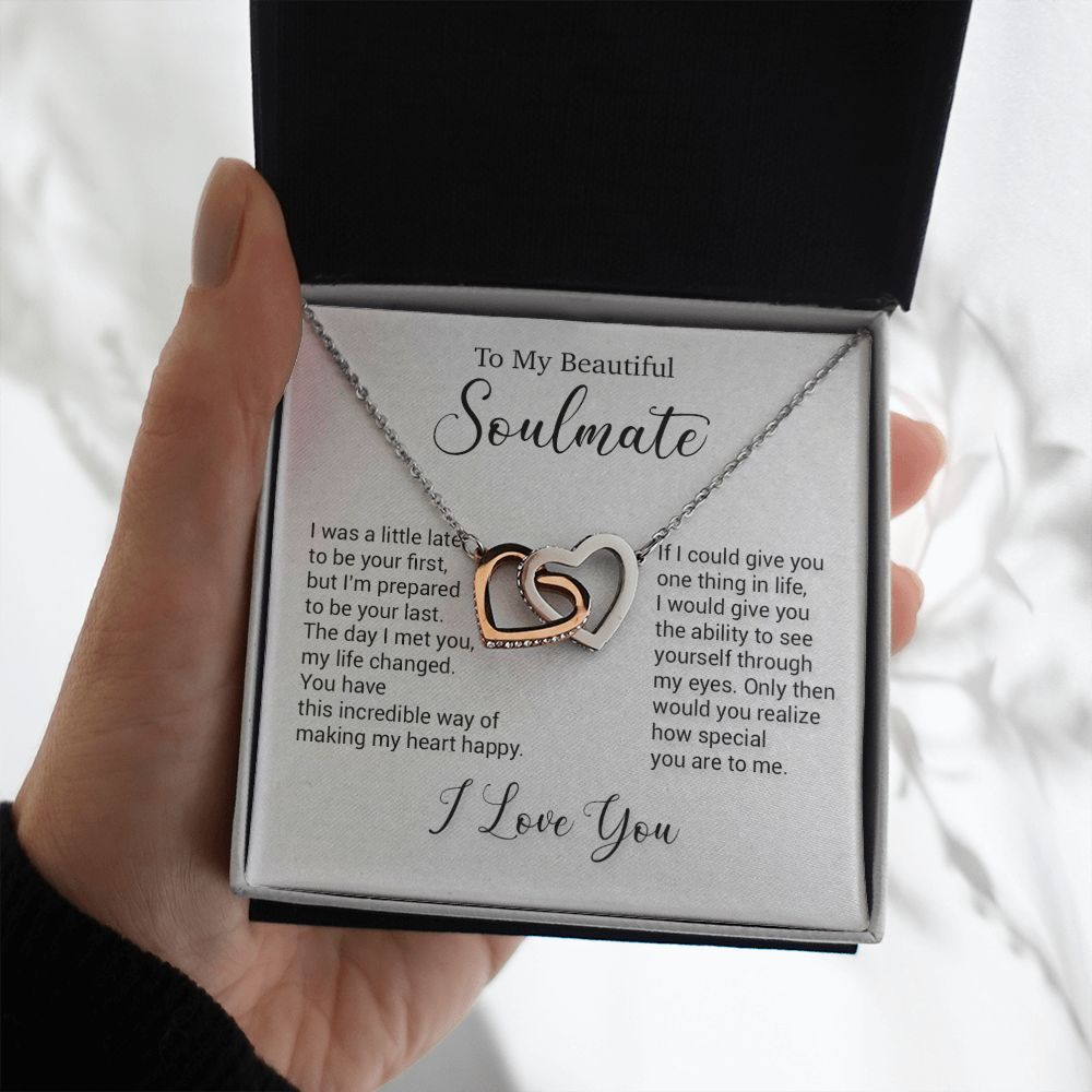 To My Soulmate Necklace, Valentine Gift For Her, Gift For Soulmate, Gift For Her