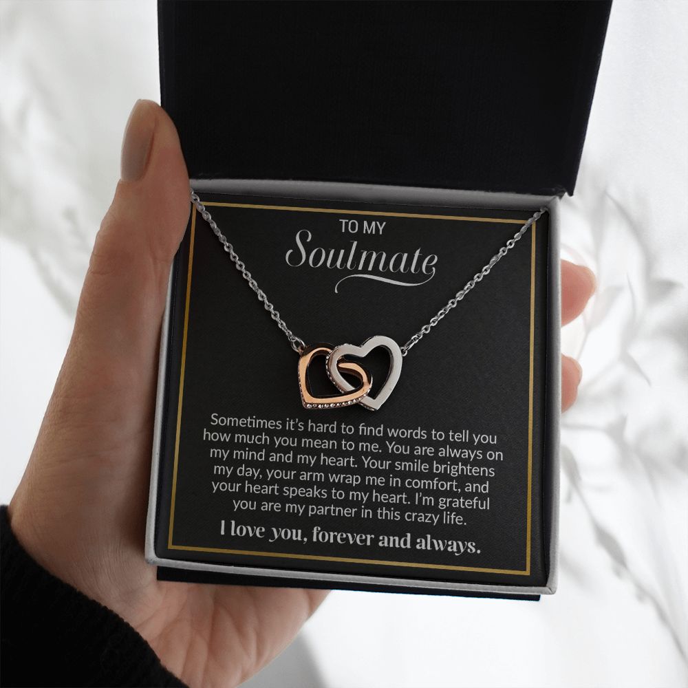 To My Soulmate Necklace, Valentine Gift For Her, Gift For Soulmate