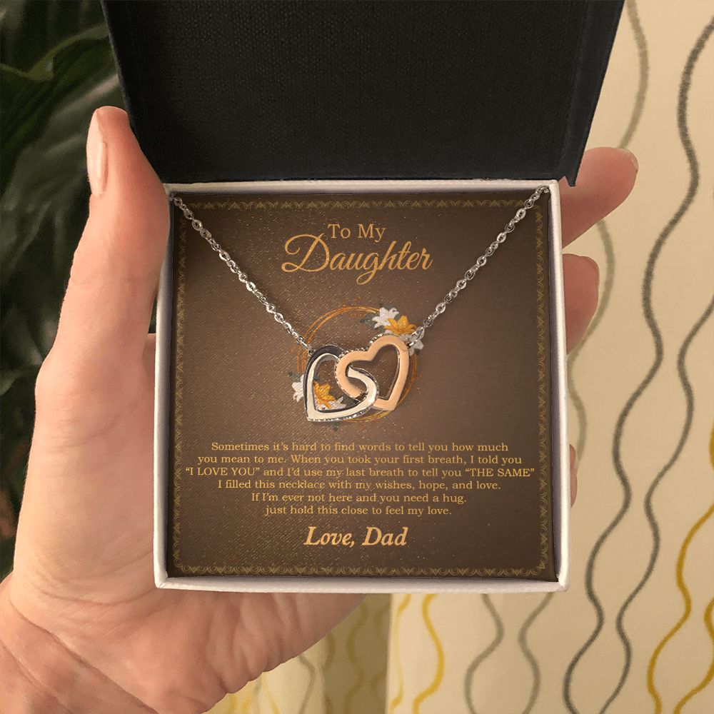 To My Daughter Necklace, Gift For Daughter From Dad, Daughter Father Necklace