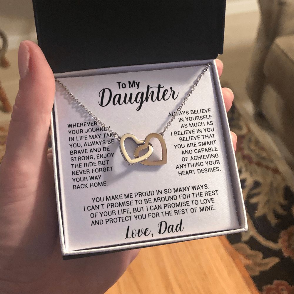 To My Daughter Necklace, Gift For Daughter From Dad, Daughter Father Necklace_NEW