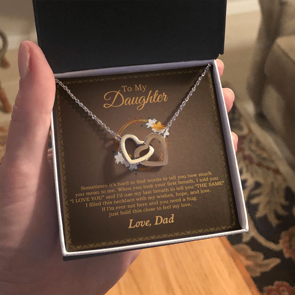 To My Daughter Necklace, Gift For Daughter From Dad, Daughter Father Necklace