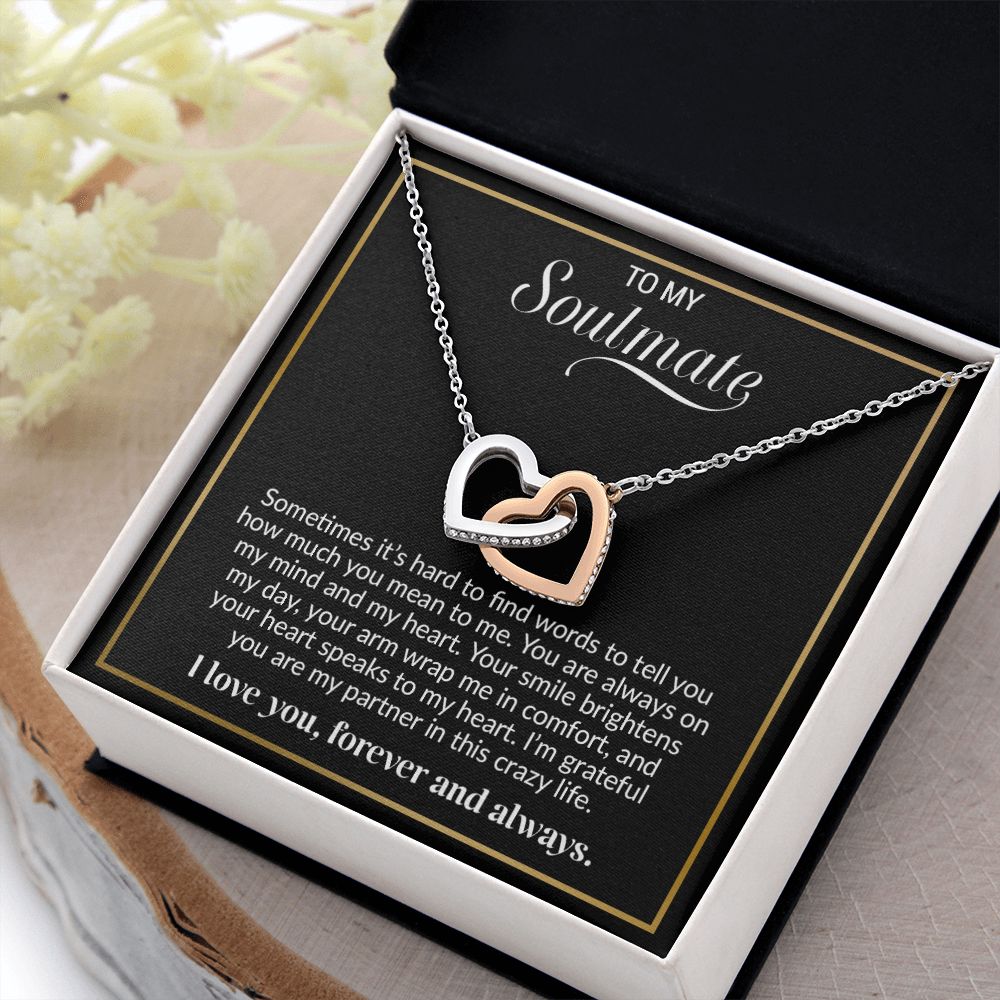 To My Soulmate Necklace, Valentine Gift For Her, Gift For Soulmate