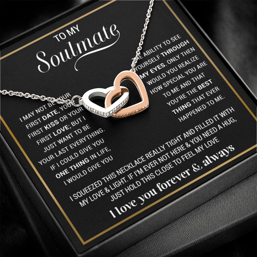 To My Soulmate Necklace, Gift For Wife, Gift from Husband, Valentine Days Gift