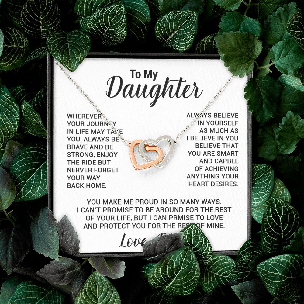 To My Daughter Necklace, Gift For Daughter From Dad, Daughter Father Necklace