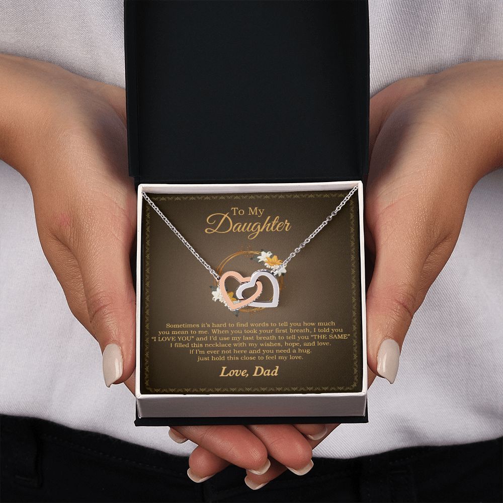 To My Daughter Necklace, Gift For Daughter From Dad, Daughter Father Necklace