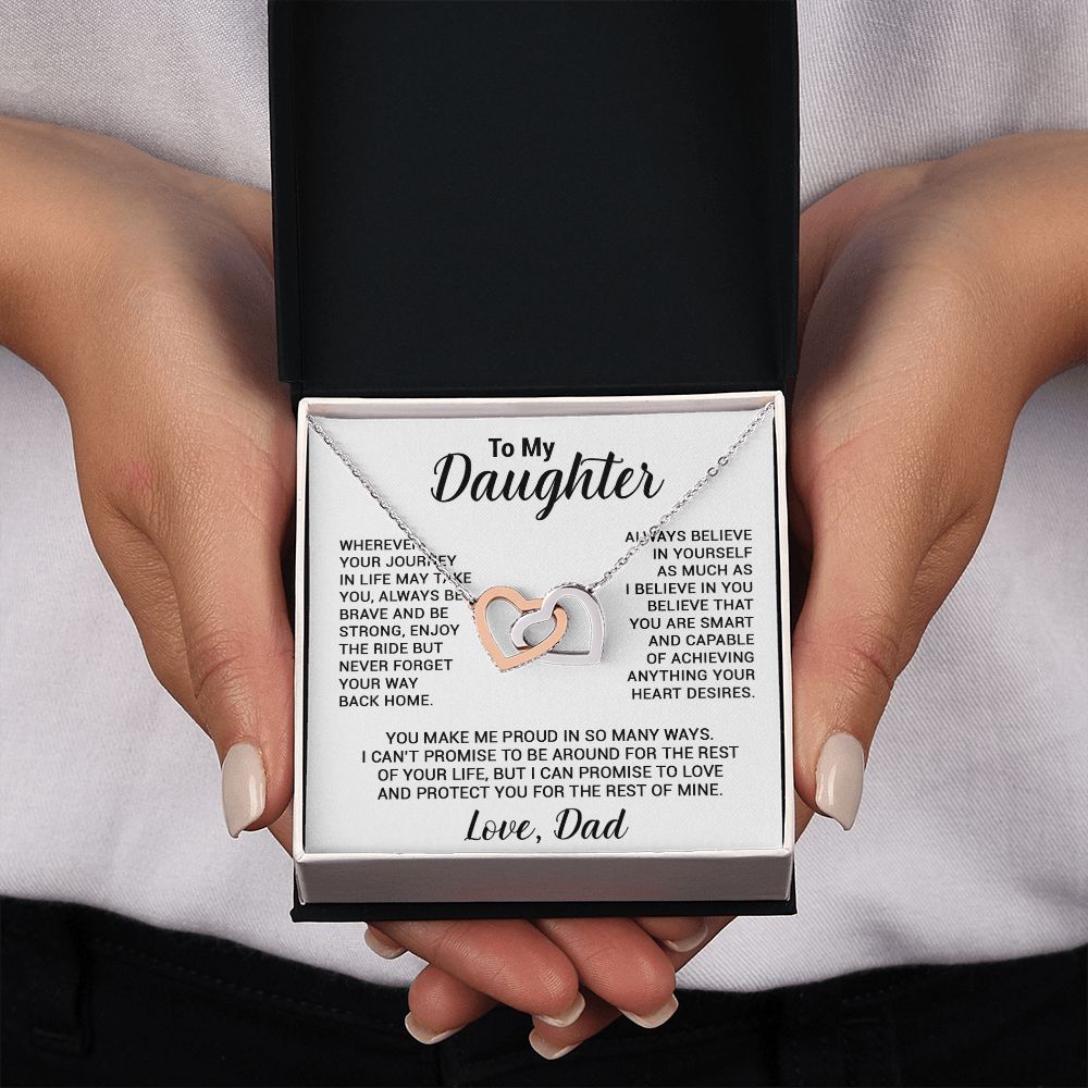 To My Daughter Necklace, Gift For Daughter From Dad, Daughter Father Necklace_NEW
