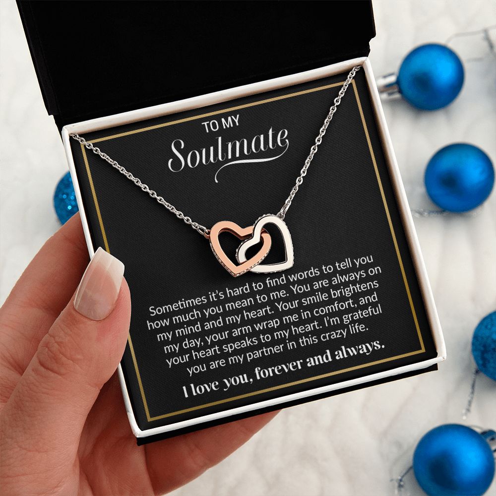 To My Soulmate Necklace, Valentine Gift For Her, Gift For Soulmate