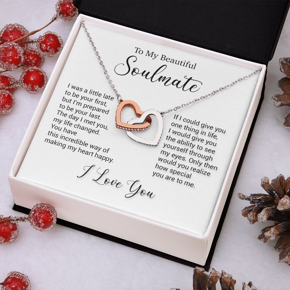 To My Soulmate Necklace, Valentine Gift For Her, Gift For Soulmate, Gift For Her