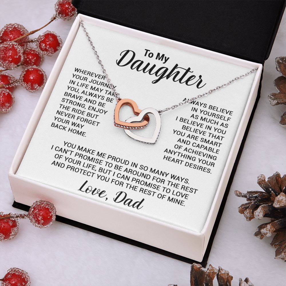 To My Daughter Necklace, Gift For Daughter From Dad, Daughter Father Necklace_NEW