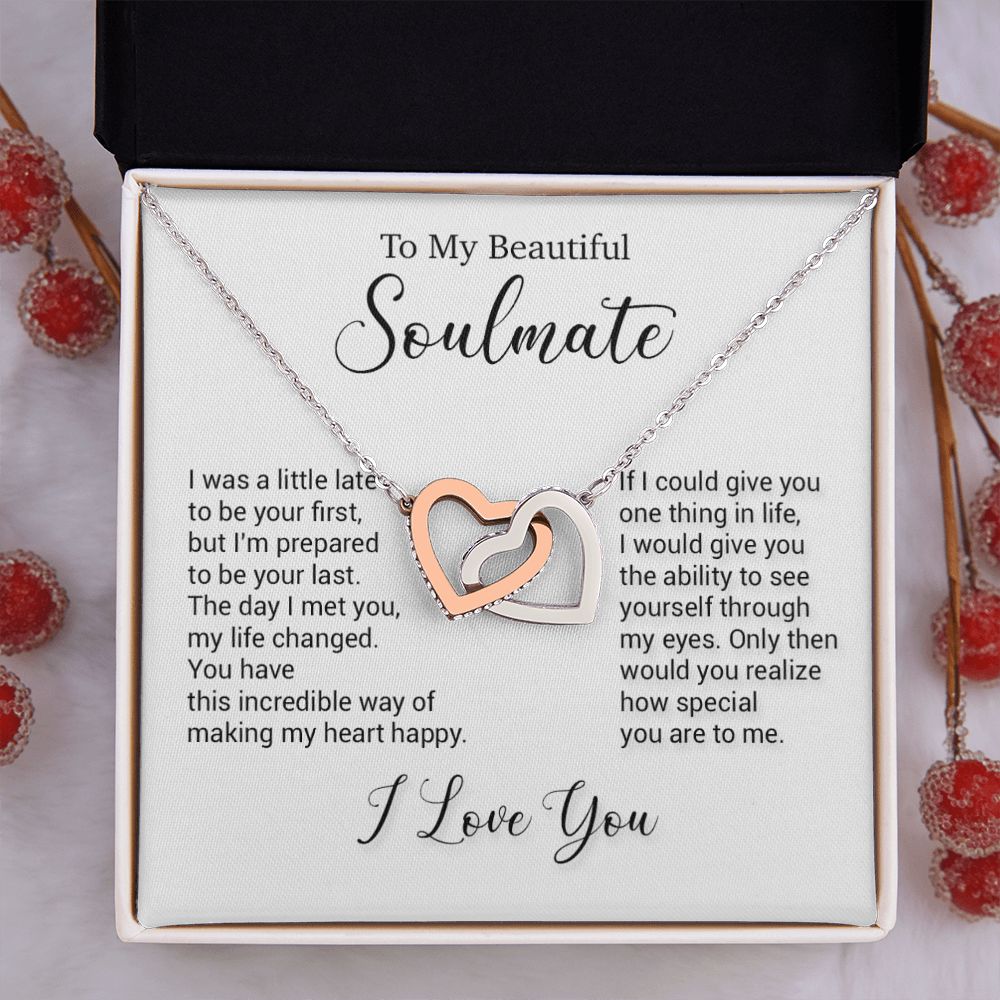 To My Soulmate Necklace, Valentine Gift For Her, Gift For Soulmate, Gift For Her