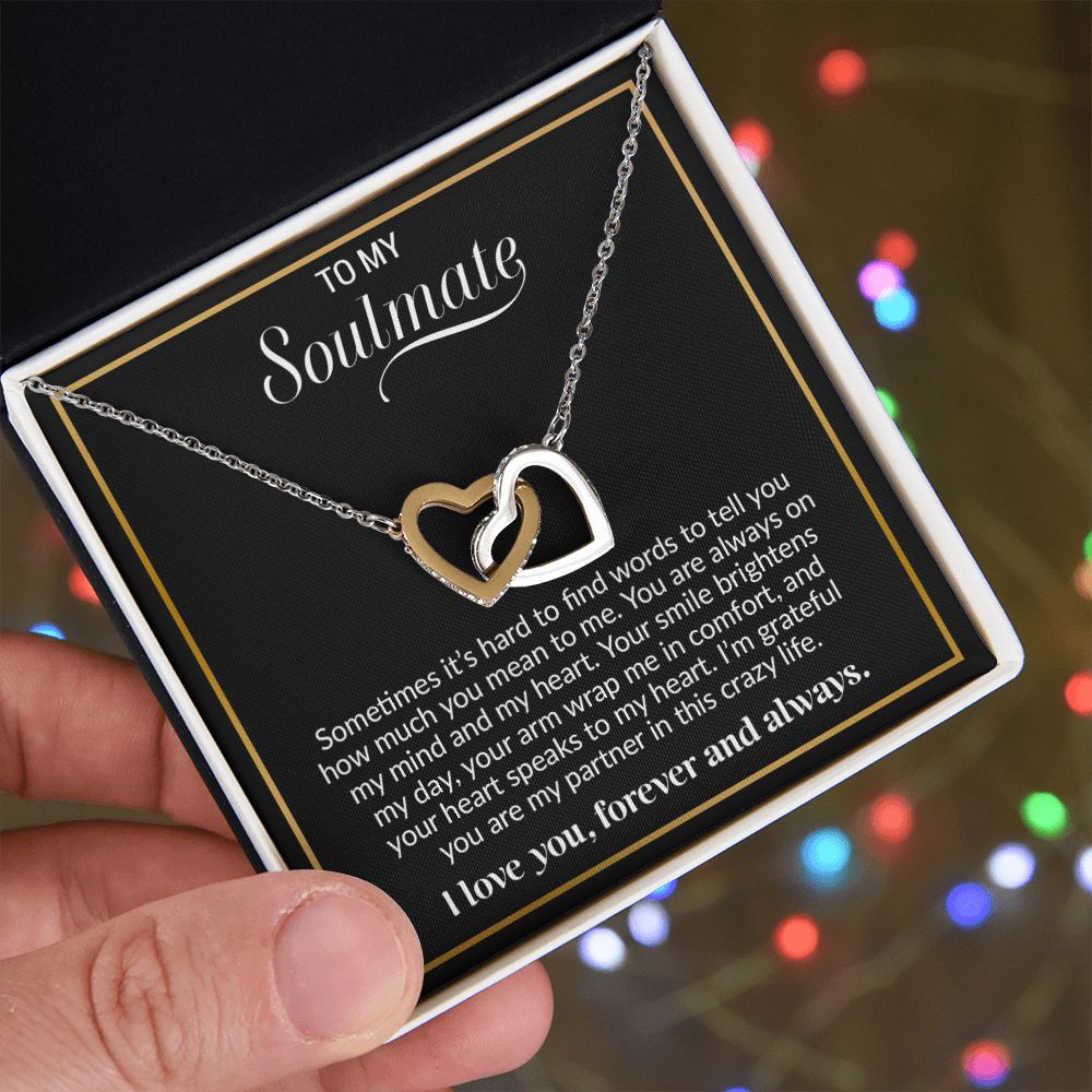 To My Soulmate Necklace, Valentine Gift For Her, Gift For Soulmate