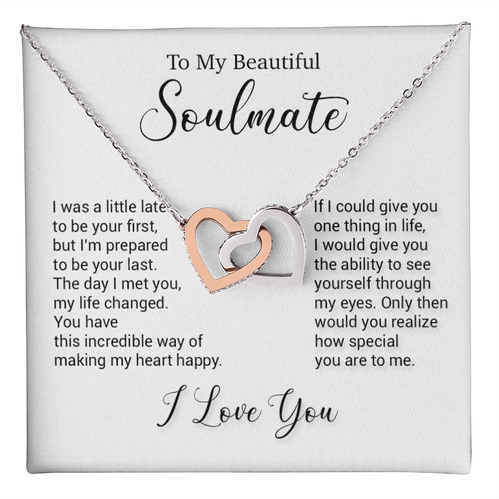 To My Soulmate Necklace, Valentine Gift For Her, Gift For Soulmate, Gift For Her