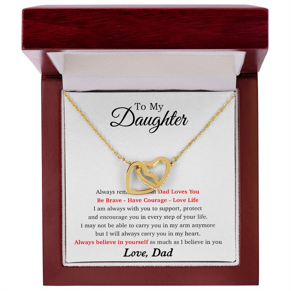 To My Daughter Necklace, Gift For Daughter From Dad, Daughter Father Necklace