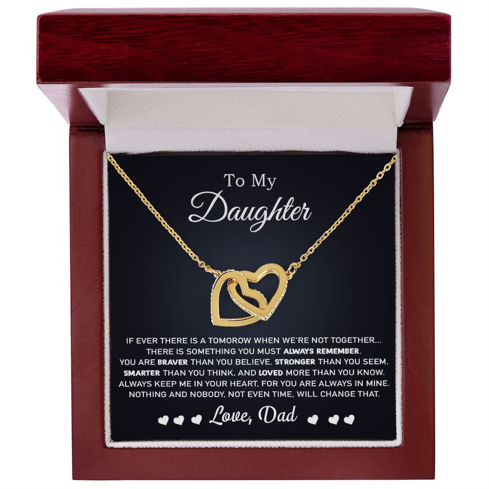 To My Daughter Necklace, Birthday Gift For Daughter From Dad, Graduation Jewelry