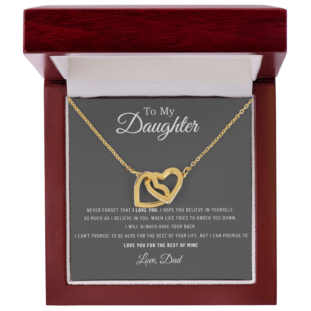 To My Daughter Necklace, Gift For Daughter From Dad, Daughter Father Necklace88
