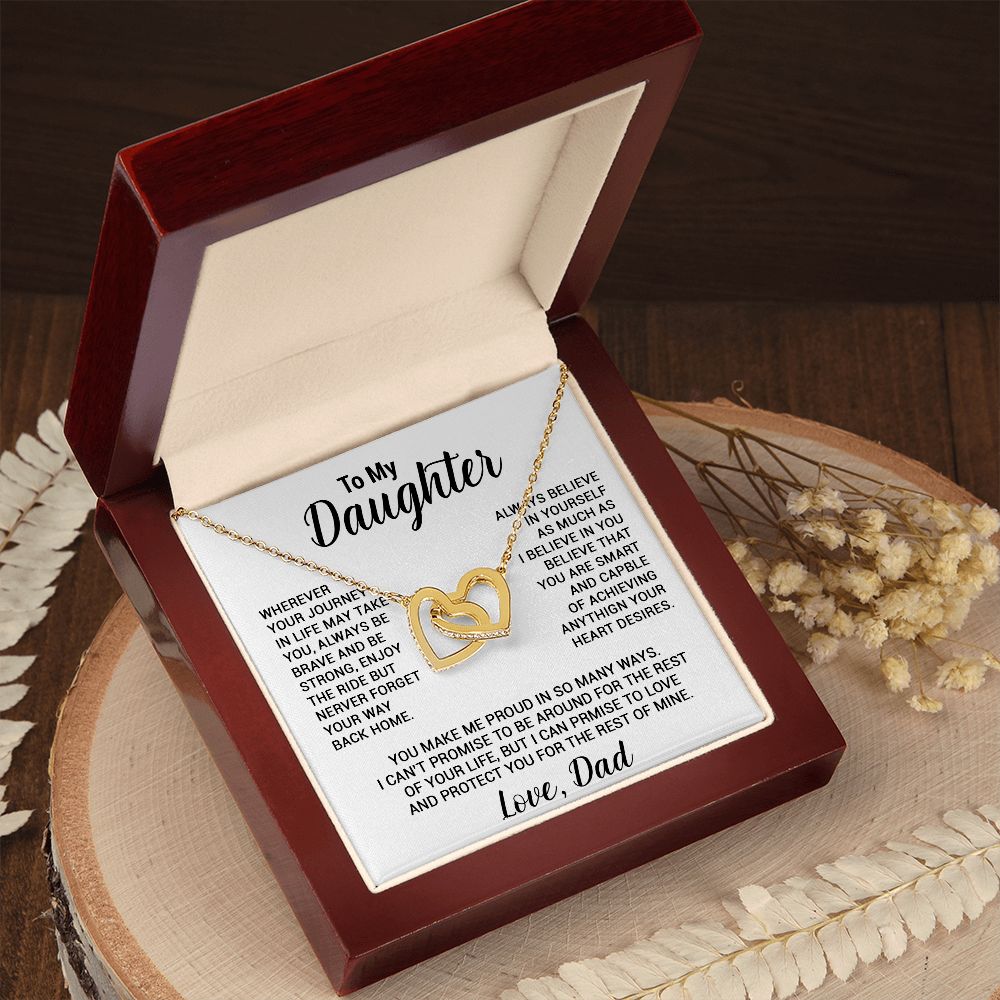 To My Daughter Necklace, Gift For Daughter From Dad, Daughter Father Necklace